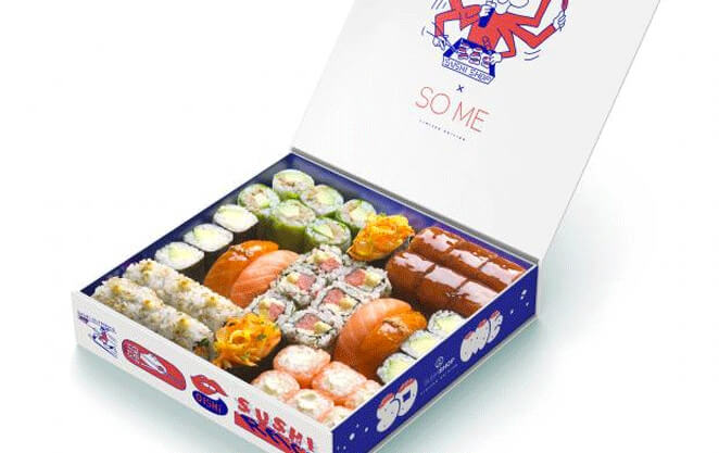 La box Sushi Shop en édition limité dessinée par l'artiste français So Me
