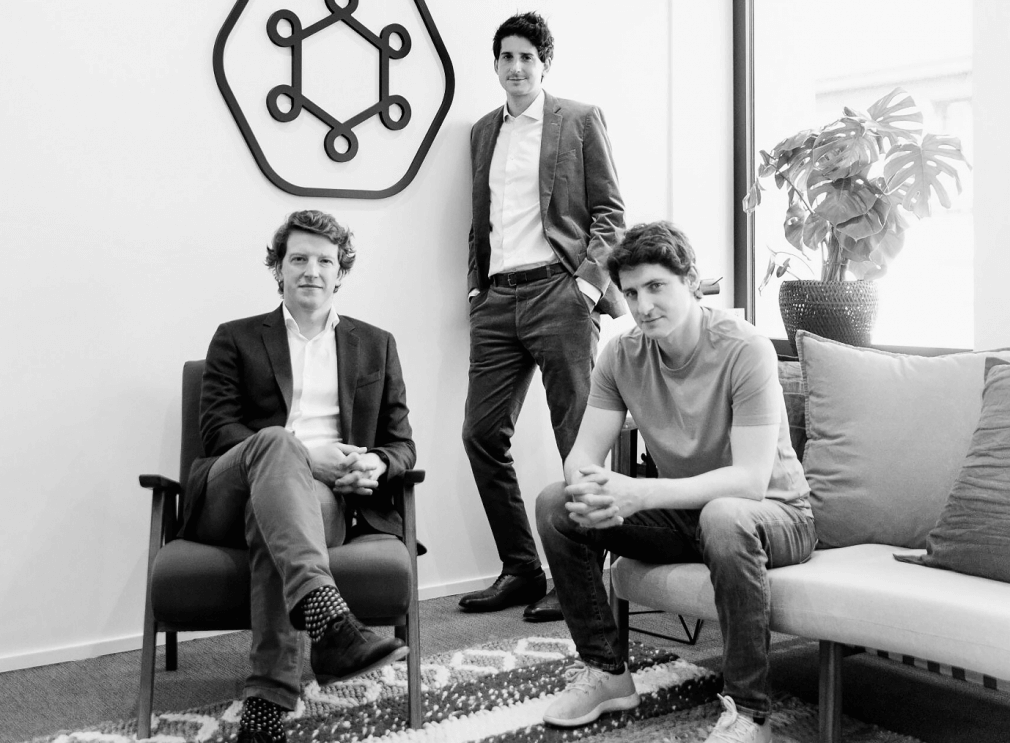 Les trois fondateurs de la startup de coliving belge Cohabs