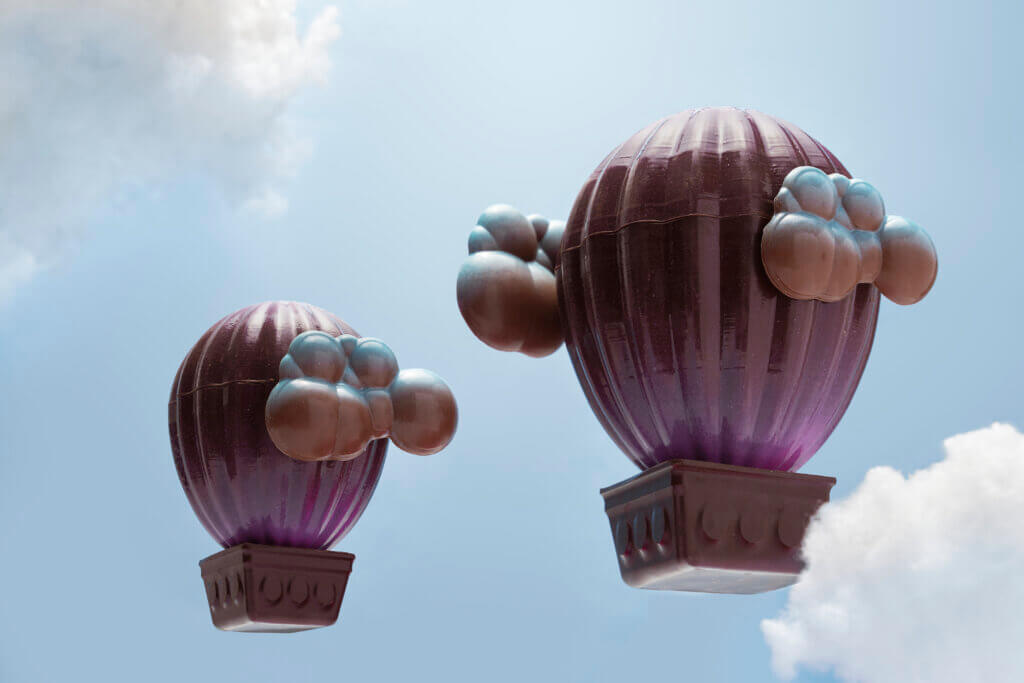Les montgolfières chocolatées de Nihant, pour Pâques