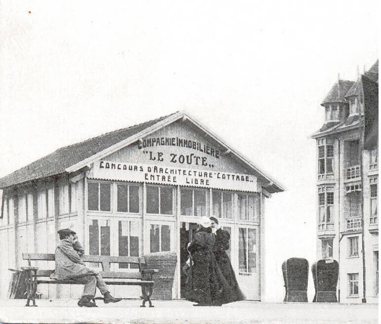 Les premiers bâtiment de la Compagnie du Zoute