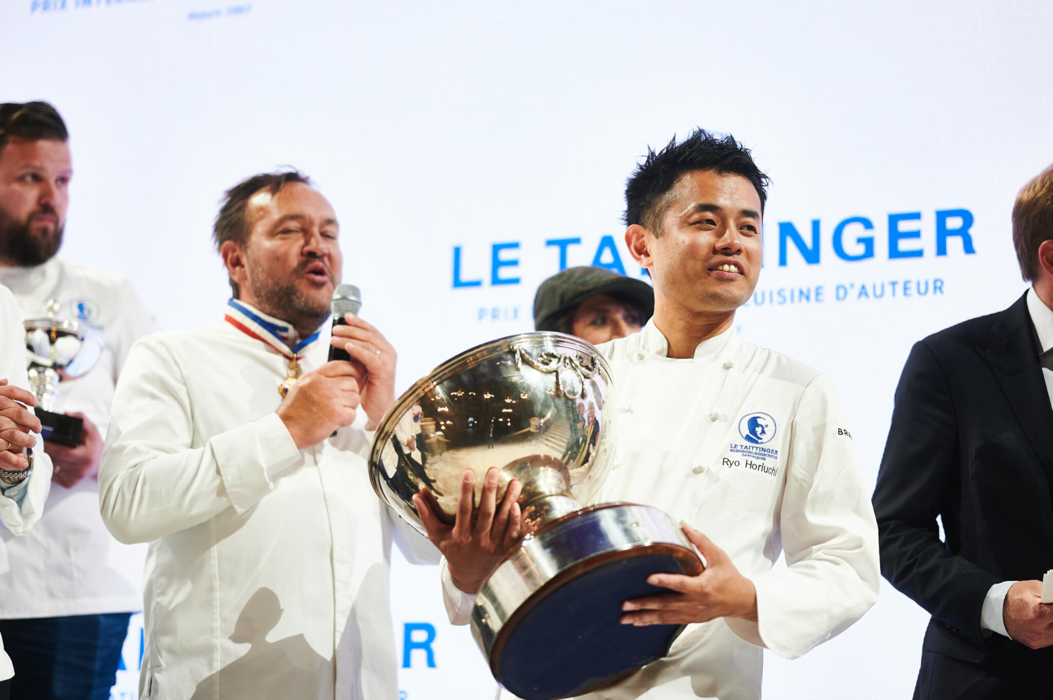 Le chef Ryo Horiuchi à la remise du prix culinaire "Le Taittinger"