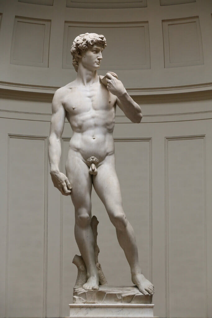 Le David de Michelangelo à la Galleria dell'Accademia de Florence. © DR