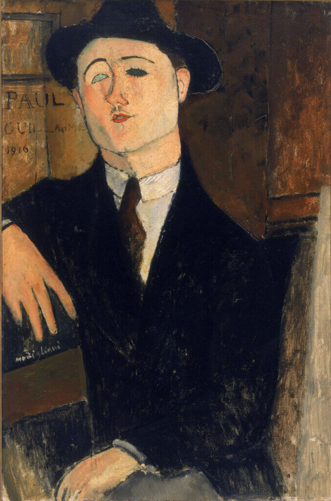 Amedeo-Modigliani, Portrait de Paul Guillaume, 1916, huile sur toile, 81 x 54 cm © Archives Alinari Florence Dist RMN Grand Palais Mauro Magliani