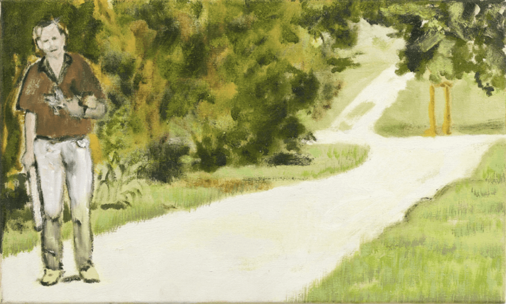Driveway, huile sur toile signée Peter Doig, 1997, 30 x 50 cm, estimée entre 300 000 et 500 000 €. © Artcurial
