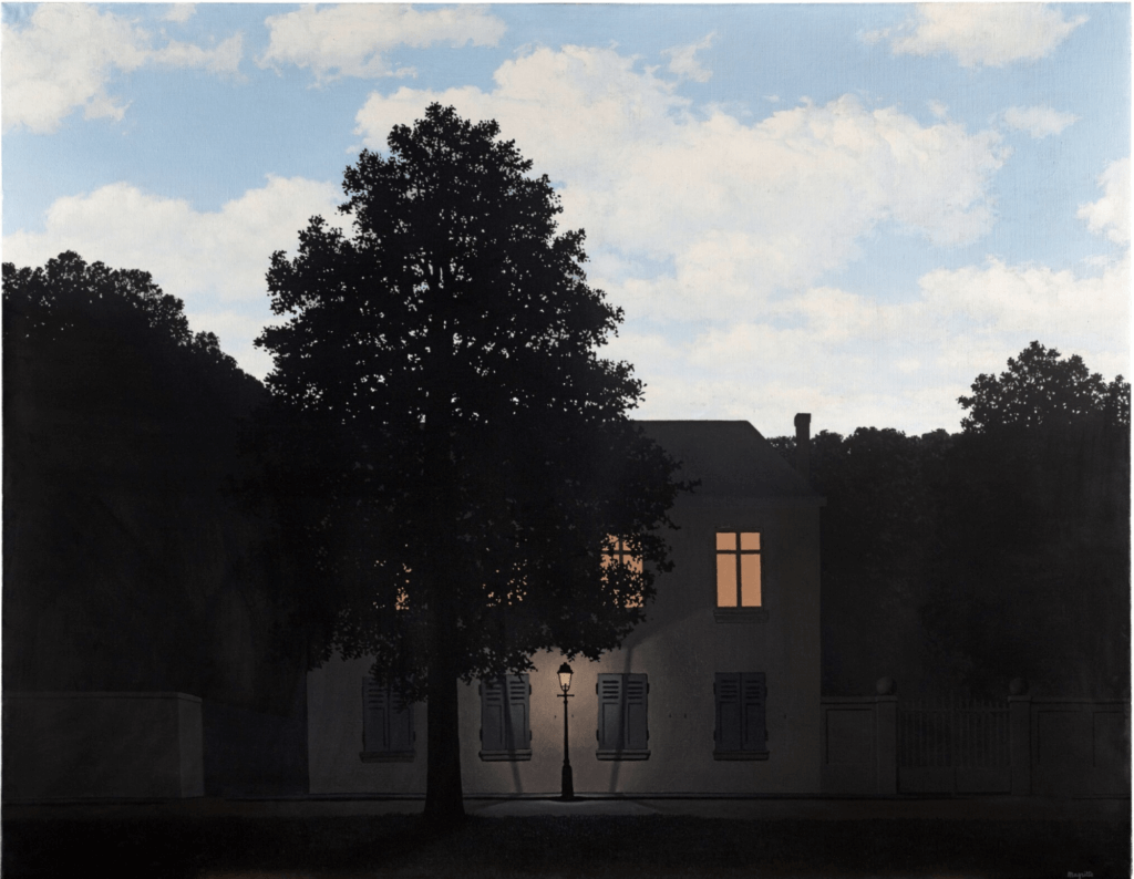 René Magritte, L’empire des lumières, 1961, huile sur toile, 114.5 x 146 cm © Sotheby's