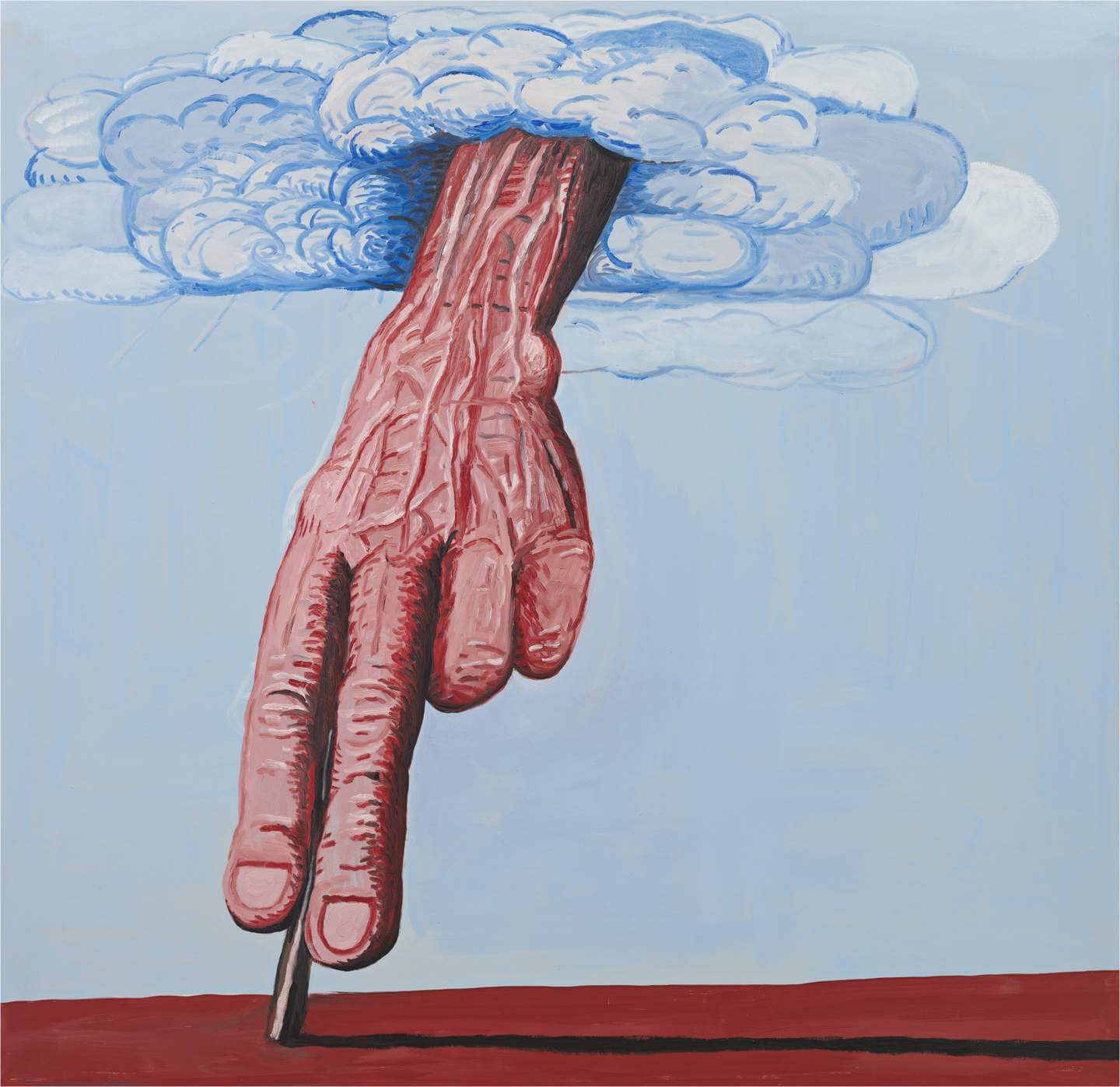 Philip Guston, 'The Line', 1978, huile sur toile, 180.3 × 186.1 cm © The Estate of Philip Guston, courtesy Hauser & Wirth