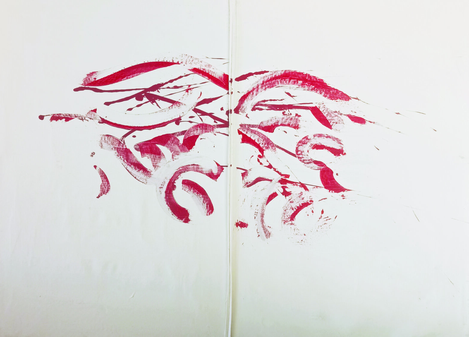 Power in red, 2020, toile en coton et acrylique, 120 x 145 cm © Andrea Donner