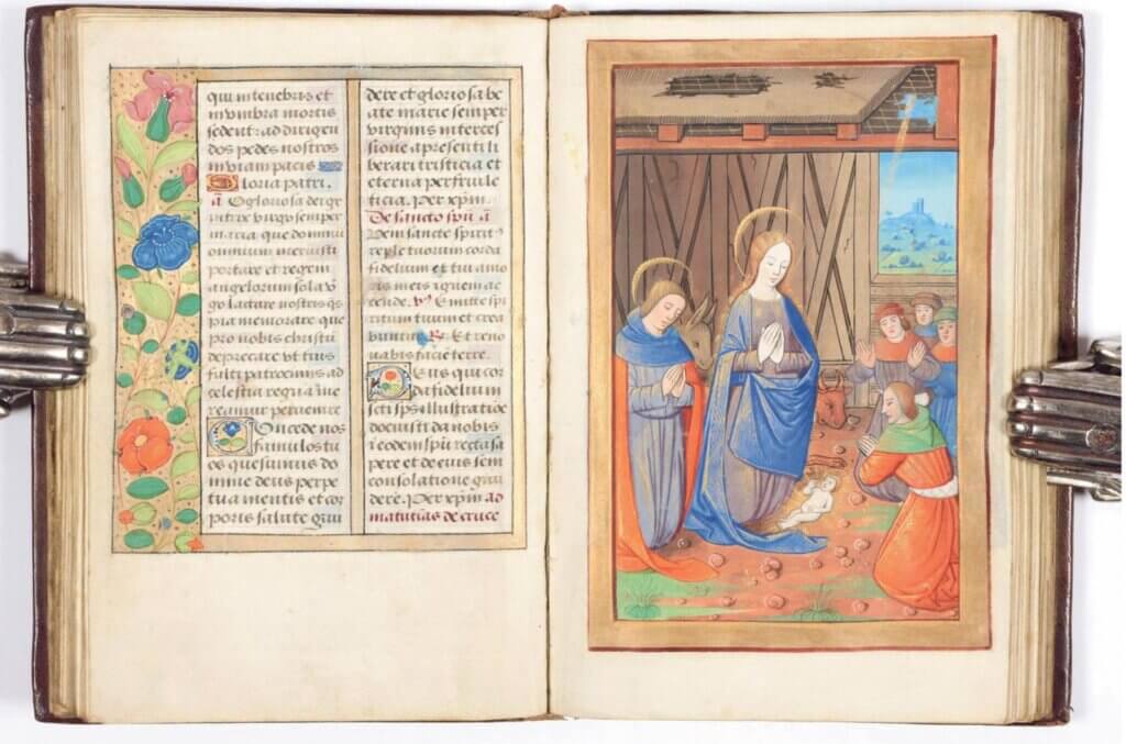 Livre d’heures en latin et français, manuscrit sur vélin