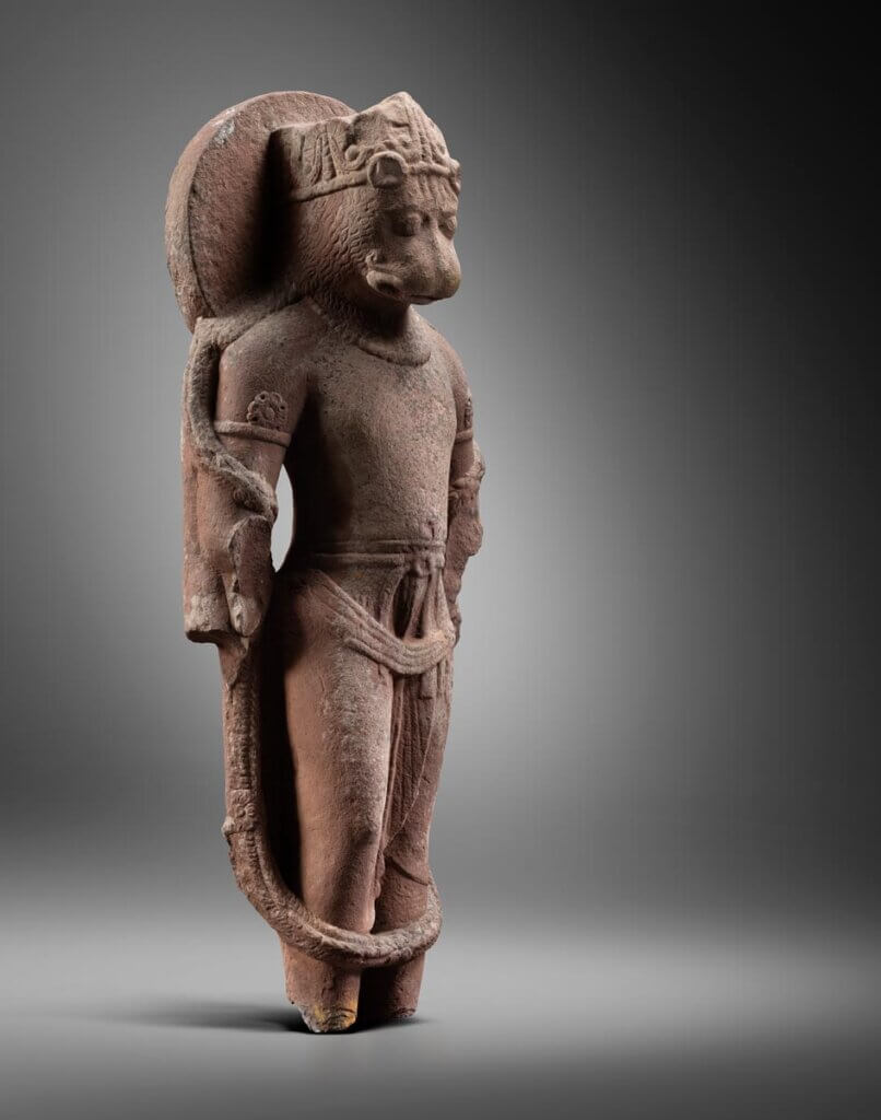 Figure de Narasimha en grès