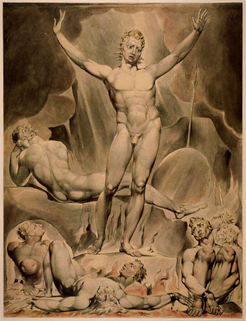 William Blake, Satan harangue les anges rebelles