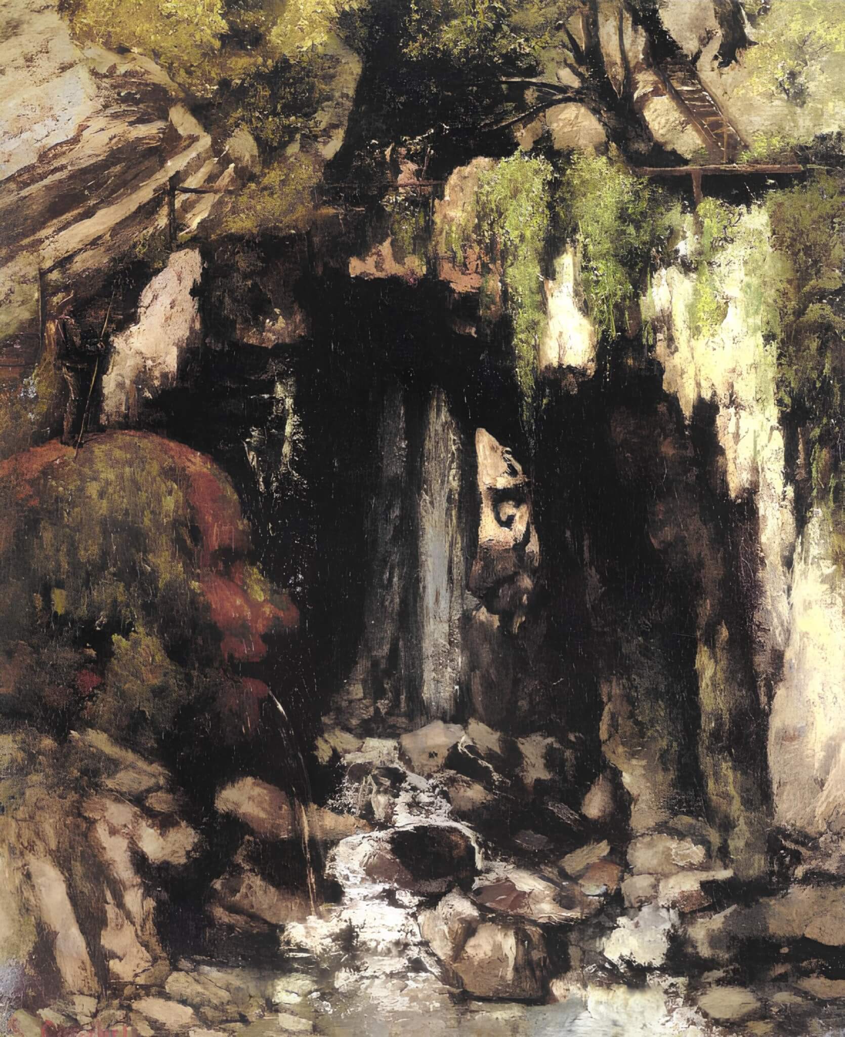 Gustave Courbet, Vue de la caverne des géants près de Saillon