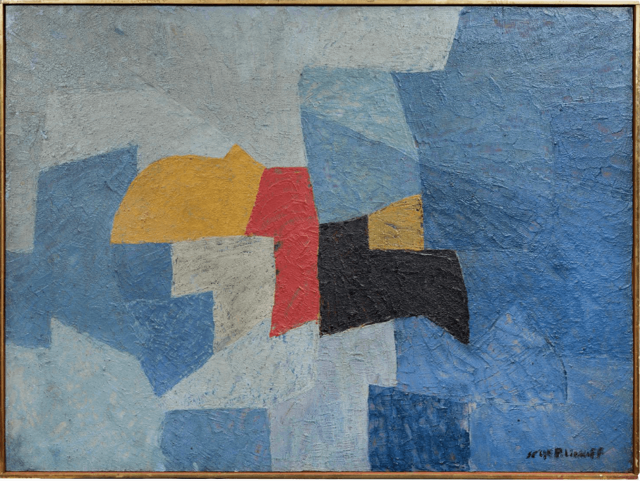 Composition abstraite 56-84 (1956), huile sur toile