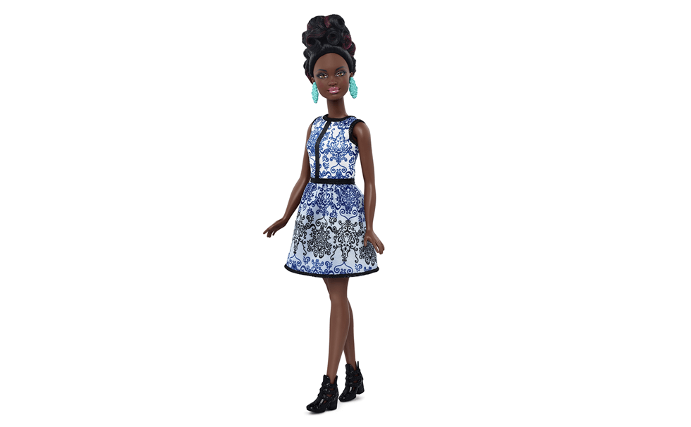 2016 Barbie Fashionista Blue Brocade