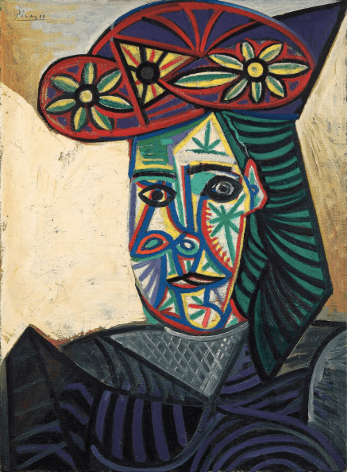 Pablo Picasso, Buste van een vrouw met een gebloemde hoed